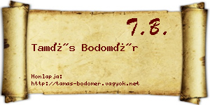 Tamás Bodomér névjegykártya